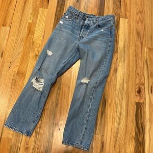 Levi’s 501 straight ankle jeans